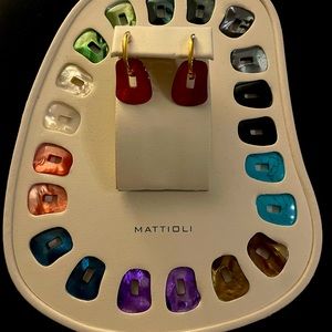 Never worn designer gold earring set by Mattioli